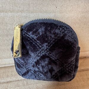 Betsey Johnson Black Velvet Coin Purse